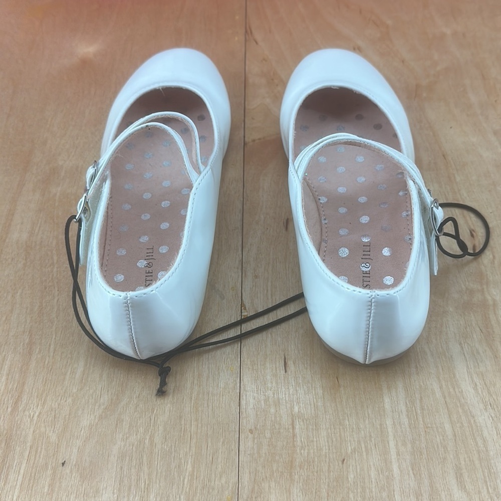 Christie & Jill new girls size 3 dress shoe pageant shoe white patent - Picture 6 of 7